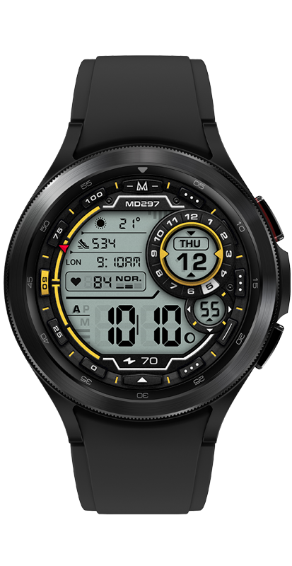 MD307: Digital watch face - Matteo Dini MD Wear OS Tizen