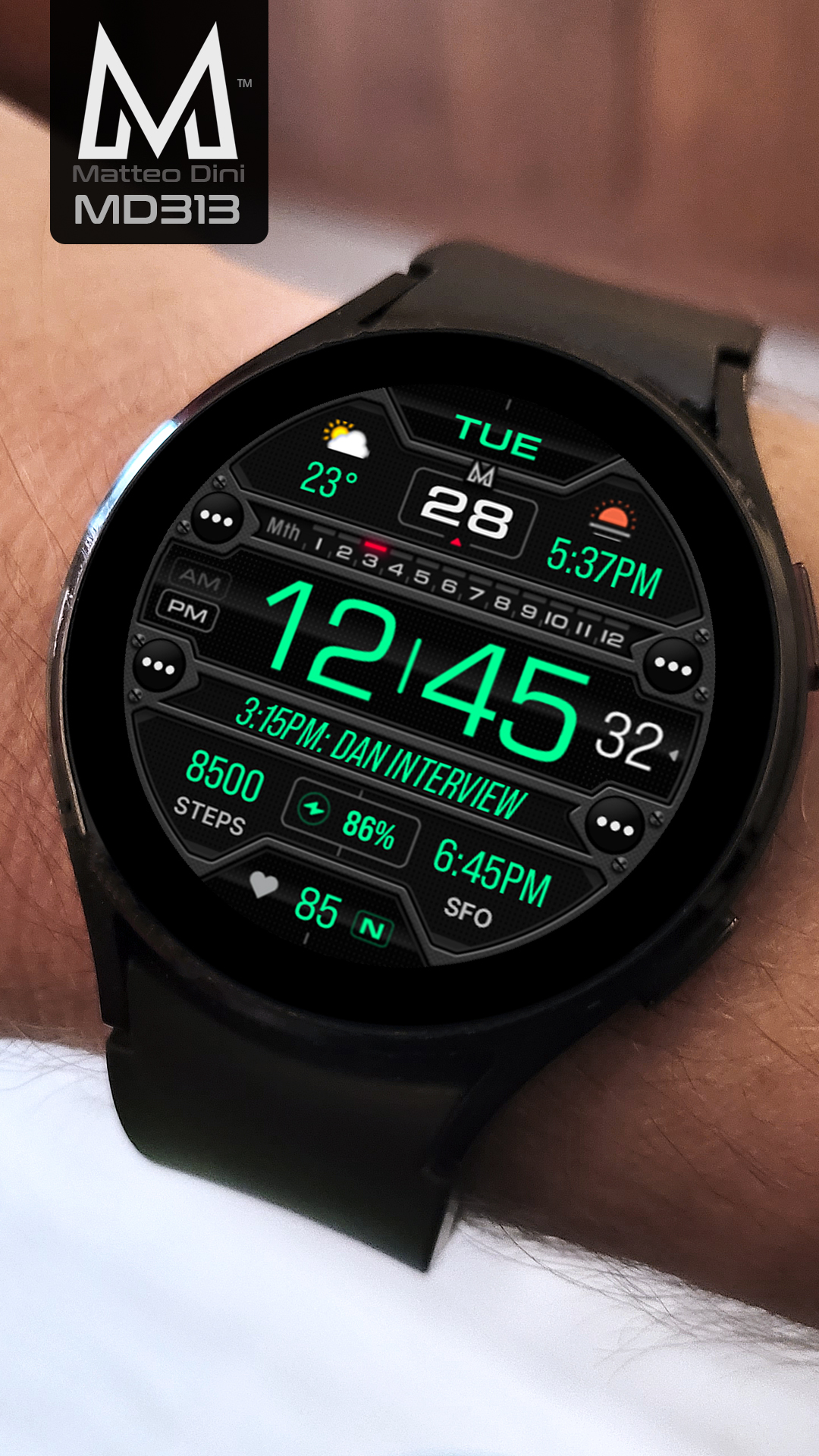 Wear os calendar outlet watch face