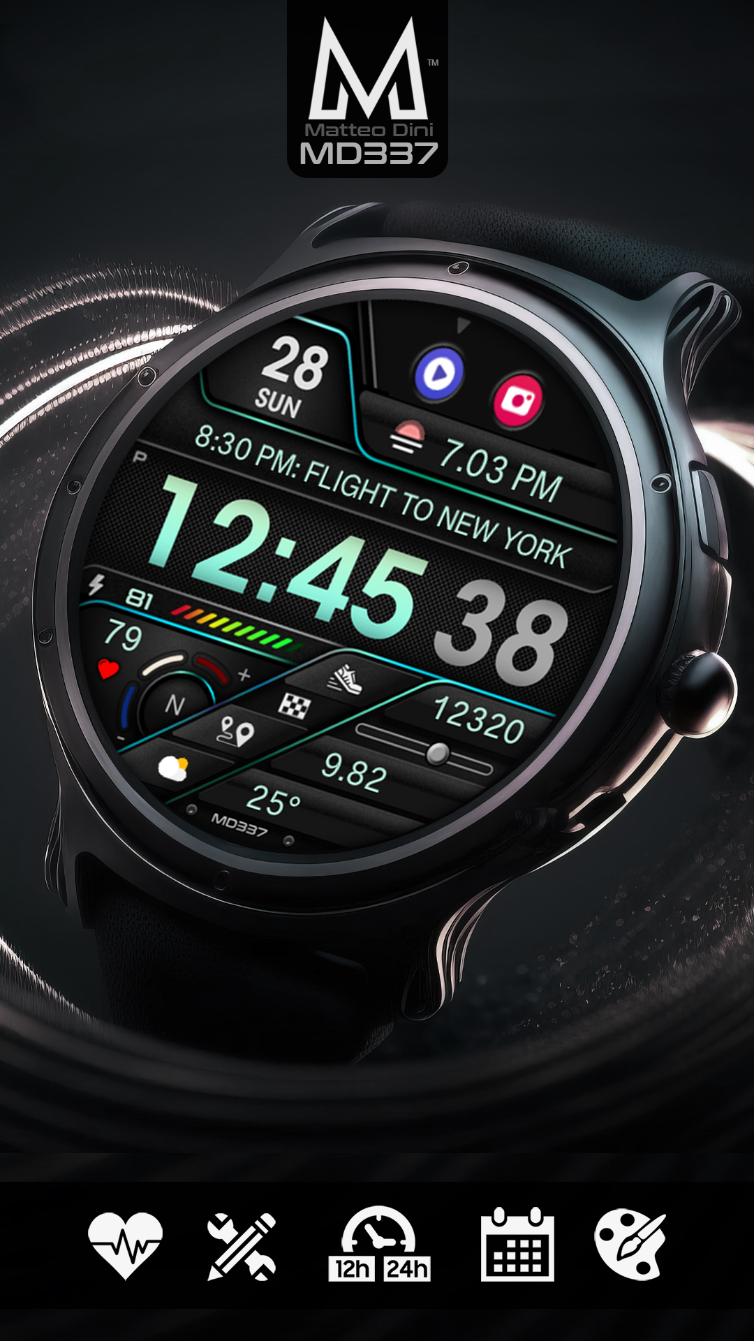 Big digital watch face online